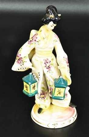 SCULTURA GIAPPONESE scultura giapponese raffigurante geisha H21 cm, larghezza...