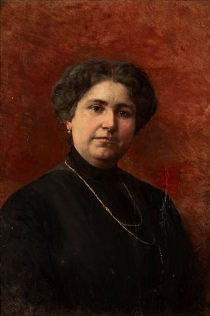 Pasquale Celommi (Montepagano 1851-Roseto degli Abruzzi 1928)  - Ritratto della moglie del pittore, Giuseppina Giusti