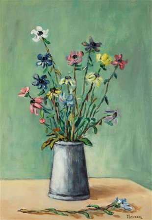 Fiorenzo Tomea (Zoppè di Cadore 1910-Milano 1960)  - Vaso di fiori