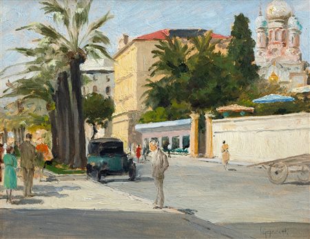 Antonio Moretti (Milano 1881-Roma 1965)  - Corso Imperatrice a Sanremo