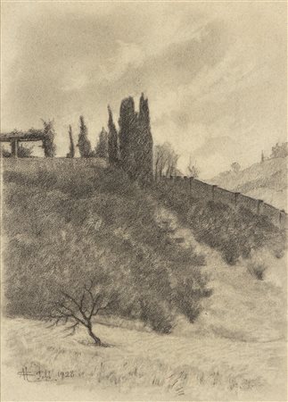 Camillo Merlo (Torino 1856-1931)  - Paesaggio, 1928