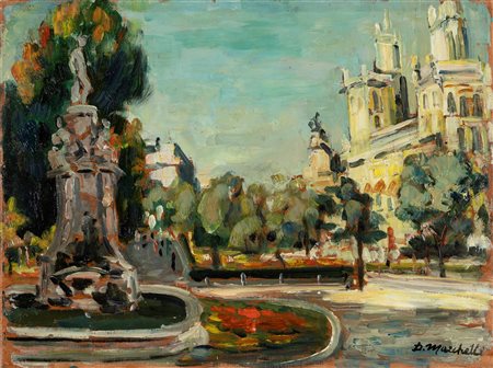 Daniele Marchetti (Bergamo 1900-1979)  - Madrid, parco del Prado