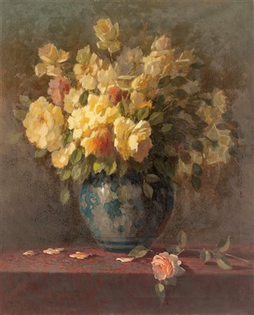 Aurelio Catti (Palermo 1895-1966)  - Vaso di rose