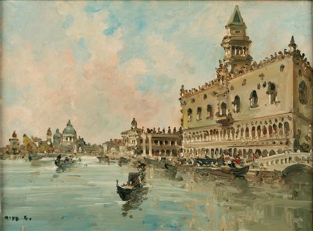 Giovanni Riva (Torino 1890-1973)  - Venezia, bacino di San Marco