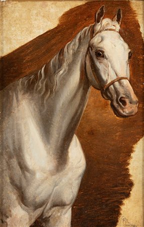 Ruggero Panerai (Firenze 1862-Parigi 1923)  - Cavallo bianco