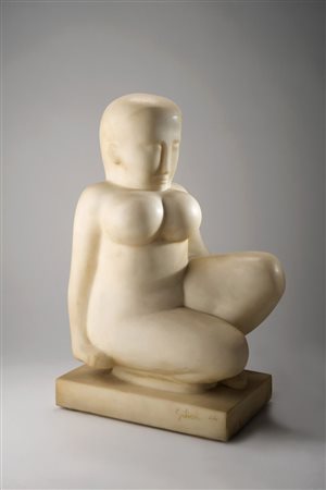 Emile Gilioli (Parigi 1911 ‑ 1977) “Femme nue assise” 1944 scultura in marmo,...