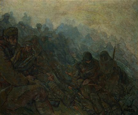 Anselmo Bucci (Fossombrone 1887 ‑ Monza 1955) “Guerra” 1916 olio su tela, cm...