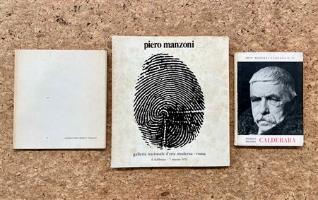 PIERO MANZONI, ANTONIO CALDERARA E GIANNI COLOMBO - Lotto unico di 3 cataloghi