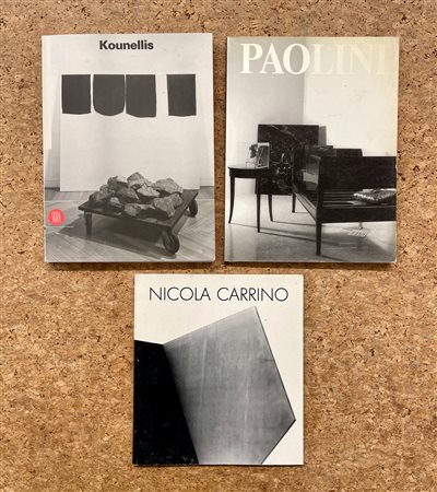 NICOLA CARRINO, GIULIO PAOLINI E JANNIS KOUNELLIS - Lotto unico di 3 cataloghi