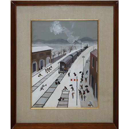 Marco Musanti - Stazione innevata, 1966