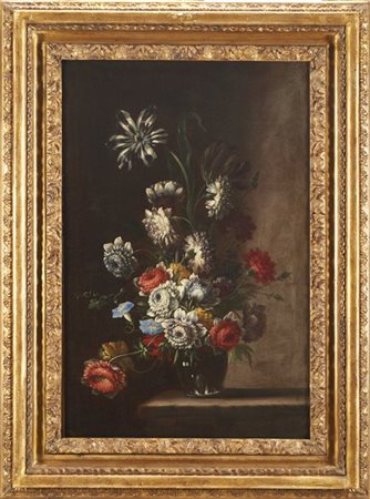 Francesco della Questa "Vasi con fiori"
due dipinti ad olio su tela (cm 76,5x50,