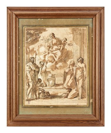 Scuola emiliana del secolo XVII

"Madonna con Rosario"
penna e inchiostro bruno