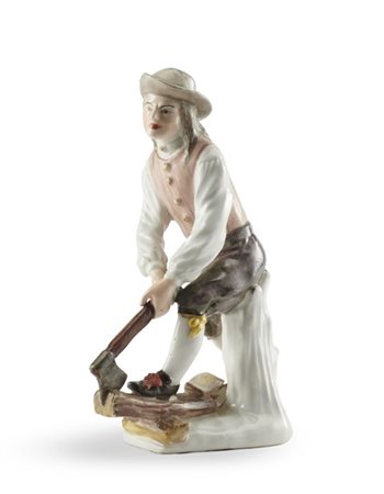 Manifattura di Meissen, secolo XVIII. Da un modello di J.J.Kaendler, figura di