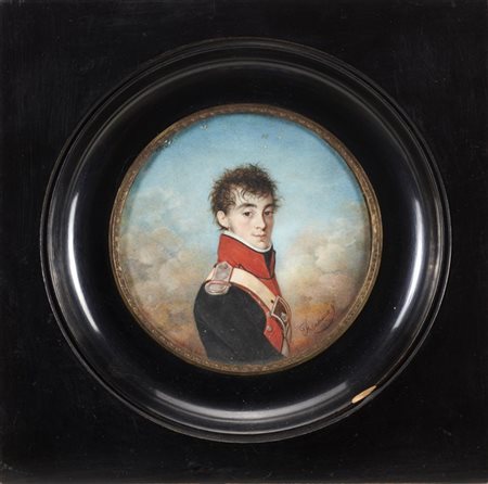 Louis Marie Autissier 
(Vannes 1772 - Bruxelles 1830)
Miniatura tonda su avorio