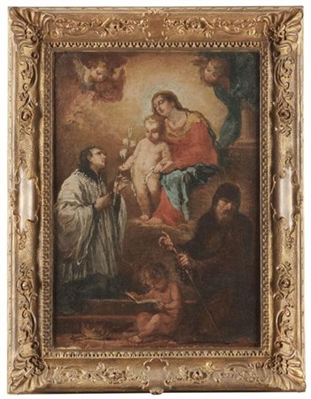 Scuola emiliana del secolo XVIII

"Madonna con Bambino tra San Luigi Gonzaga e