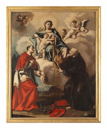 Ambito di Francesco Solimena

"Madonna con Bambino e Santi"
olio su tela (cm 12