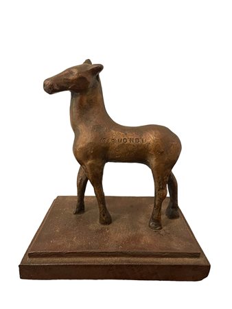 Tommaso Gismondi (1906 - 2003) Scultura equestre bronzo 18 x 15 x 11 cm....