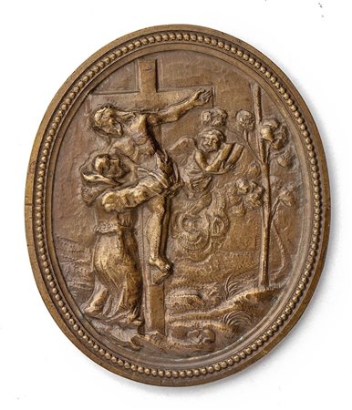  
S. Francesco abbraccia il Cristo crocefisso Scuola francese, XIX secolo
 