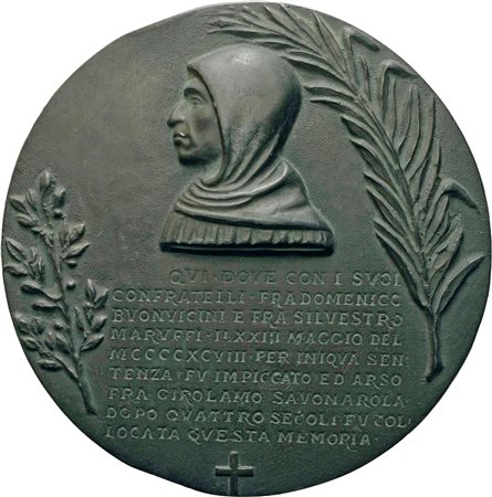  
GIROLAMO SAVONAROLA. Medaglia 1898 per il IV centenario della morte 
 