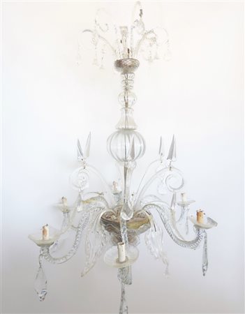 Grande lampadario in vetro di Murano
