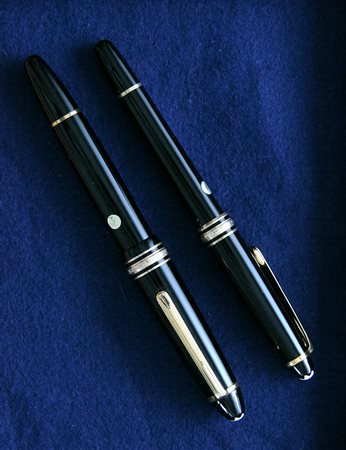 Montblanc Meisterstuck Solitaire stilografica uomo + stilografica donna -...