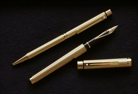 Sheaffer Targa Collection Godron stilografica + penna a sfera - pennino in...