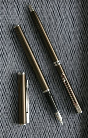 Waterman Cotelé stilografica + penna a sfera - bronzo