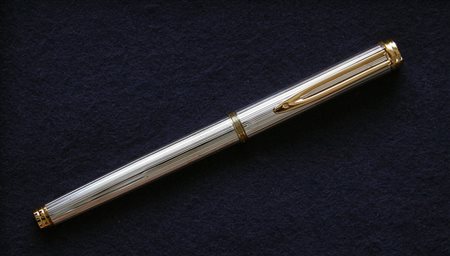 Waterman Gentleman roller - argento e particolari oro