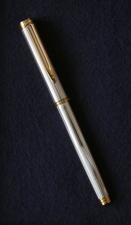 Waterman Gentleman stilografica con pennino oro 18 kt - argento e particolari...