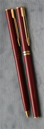 Waterman Supergold stilografica + penna a sfera - lacca cardinale