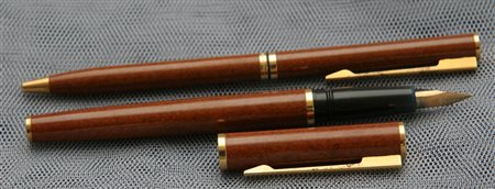 Waterman Supergold stilografica + penna a sfera - marmorizzata