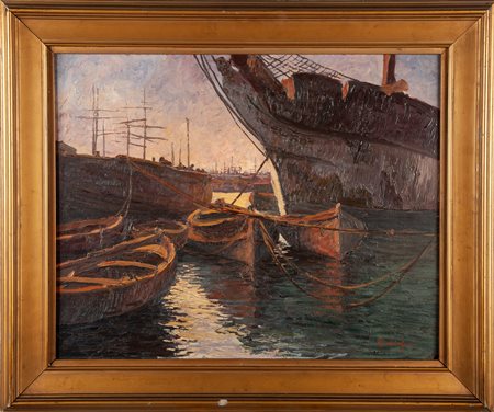 Guglielmo Baldassini Le barche in porto.