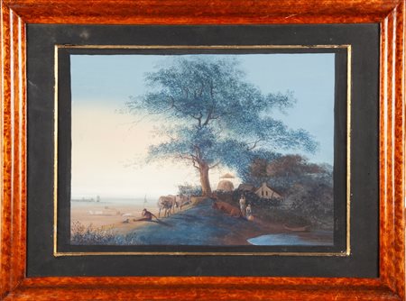 Pittore del XIX secolo Paesaggio bucolico