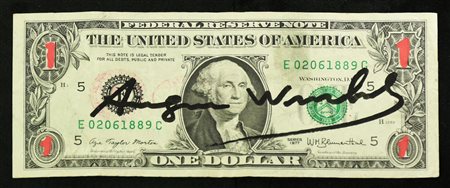 Andy Warhol (1928 - 1987) ONE DOLLAR (George Washington) pennafeltro su...