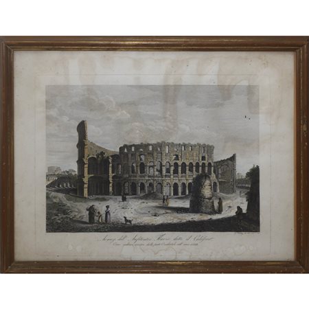 Balzar Giovanni  Battista (Roma 1777-1831)  - Avanzi dell'anfiteatro Flavio detto Colosseo nel 1822