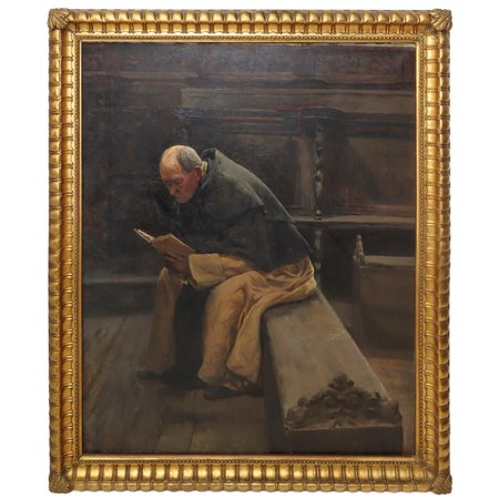 Salvatore Marchesi (Parma 1852-Parigi  1908)  - Frate Domenicano che legge