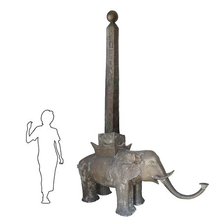 Tano e Nino  Brancato (Floridia)  - Elefante in bronzo, stemma di Catania, 1970