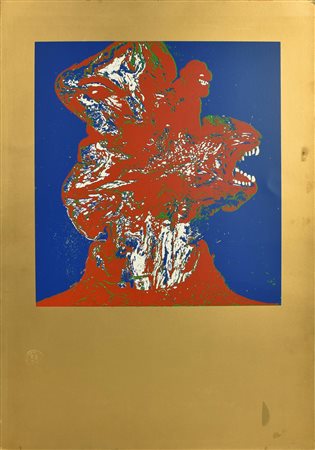 Harry Jelinek SENZA TITOLO serigrafia su carta, cm 68x48; es. s.t. timbro con...