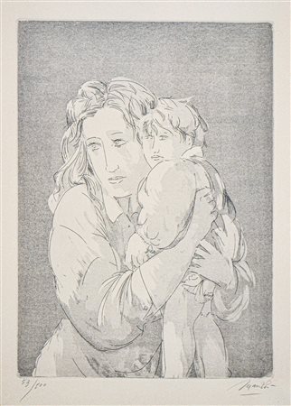 GIACOMO MANZU', Madre con bambino