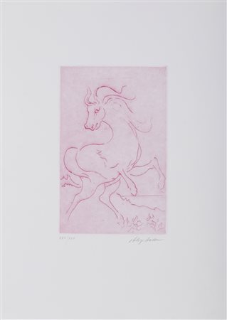 SASSU ALIGI (1912 - 2000) - Cavallo Xanto tramonto.