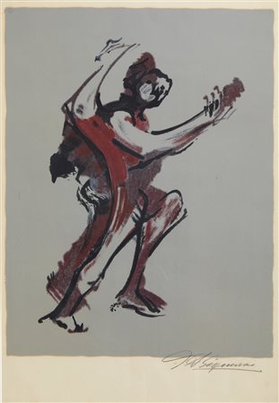 SIQUEIROS  DAVID ALFARO  (1896 - 1974) - Moving Figures, Prison Fantasies Portfolio II. .