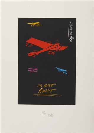 DE POLI FABIO (n. 1947) - Un aereo rosso.