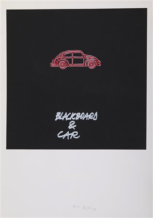 DE POLI FABIO (n. 1947) - Blackboard & car.