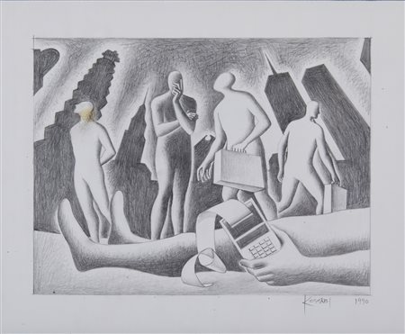 KOSTABI MARK (n. 1960) - Study for miscalculation. .