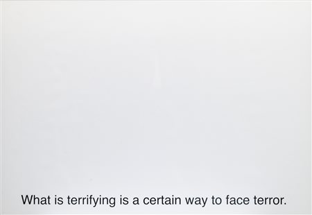 FONTAINE CLAIRE (n. 2004) - "What is terrifyng is a certain way to face terror" .