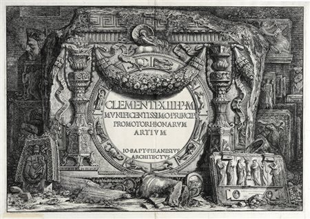 Giovanni Battista  Piranesi, Dedica a Papa Clemente XIII. 1764.