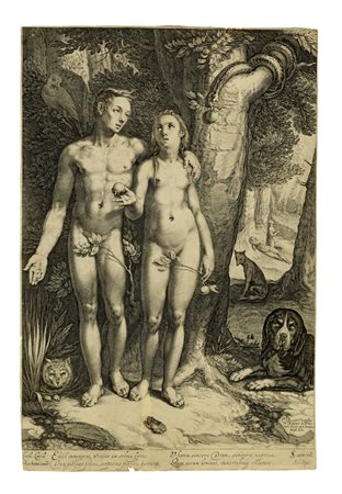 Jan  Saenredam, La caduta dell'uomo. 1605.