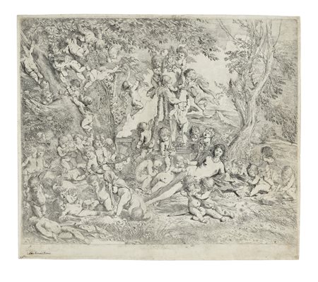 Pietro  Testa, Il giardino di Venere (Venere adagiata fra vari putti). 1631-1637 ca.