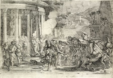 Pietro  Testa, Sinorice trasportato dal tempio di Artemide. 1640 ca.