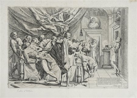 Pietro  Testa, La morte di Catone. 1648.